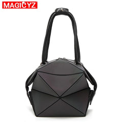 Luminous Geometric Fold Over Shoulder Bag