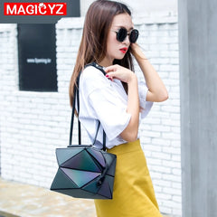 Luminous Geometric Fold Over Shoulder Bag