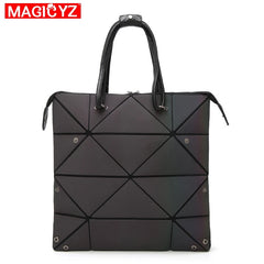 Luminous Geometric Fold Over Shoulder Bag