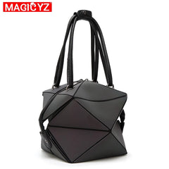 Luminous Geometric Fold Over Shoulder Bag