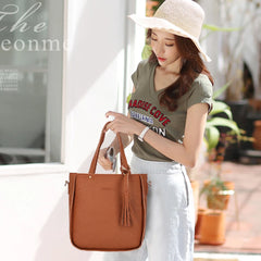 Women Shoulder Handbag 4pcs Set PU Leather Casual Ladies Bag