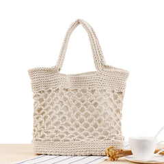 Women Straw Handbag Large Capacity Bohemia Tote Shoulder Bag