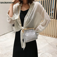 Women Handbag Soft Bead Diamond Evening Bag