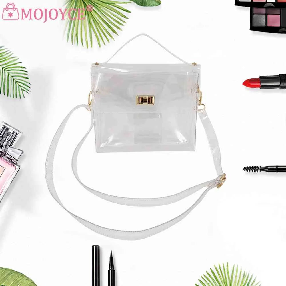 Women Chain Shoulder PVC Handbag Transparent Bag for Traveling