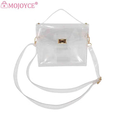 Women Chain Shoulder PVC Handbag Transparent Bag for Traveling