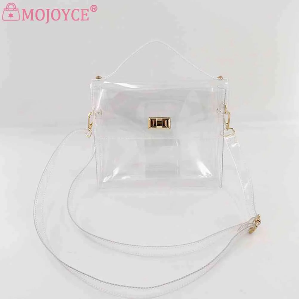Women Chain Shoulder PVC Handbag Transparent Bag for Traveling