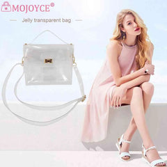 Women Chain Shoulder PVC Handbag Transparent Bag for Traveling