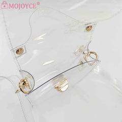 Women Chain Shoulder PVC Handbag Transparent Bag for Traveling