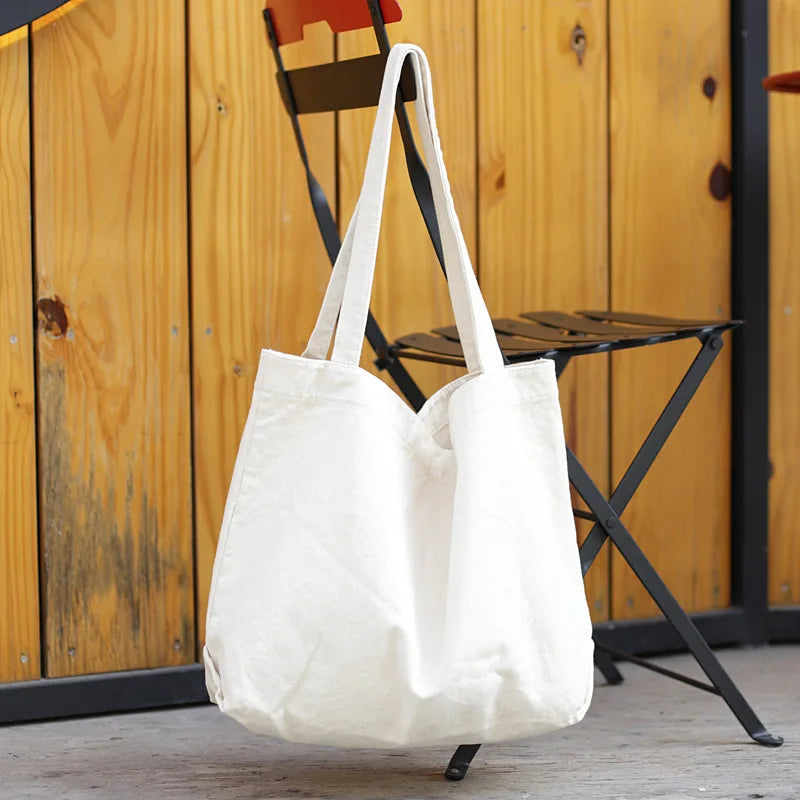 Canvas Shoulder Bags Reusable Large Capacity Shopping Bag Casual Bolsas Feminina