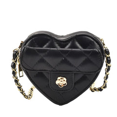 Women Heart-shaped Mini Bag Diamond Embroidery Shoulder Messenger Bag