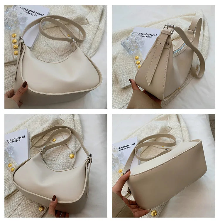 PU Leather Crossbody Hobo Shoulder Bag
