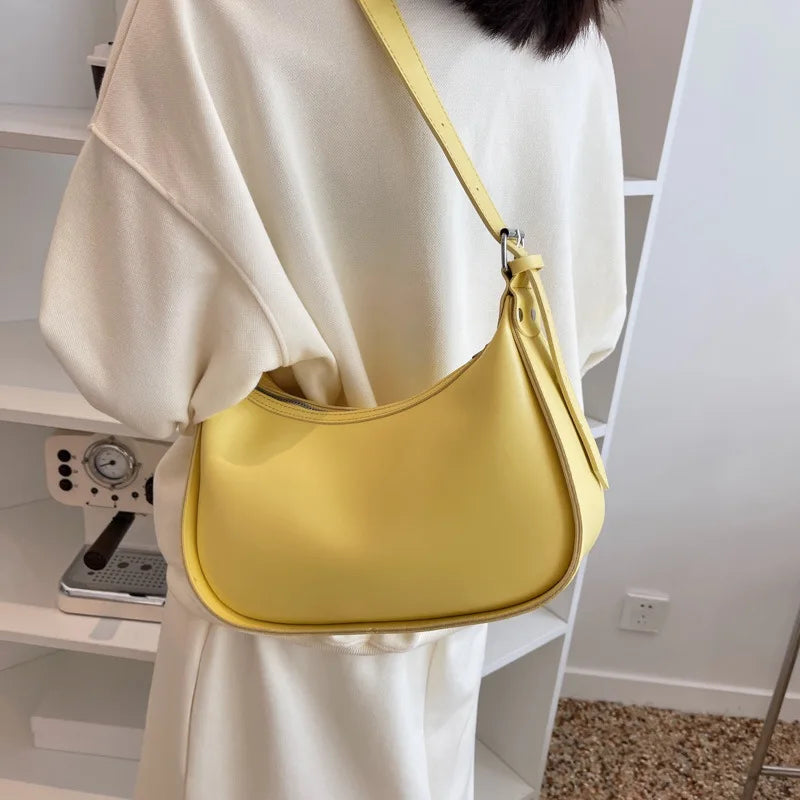 PU Leather Crossbody Hobo Shoulder Bag