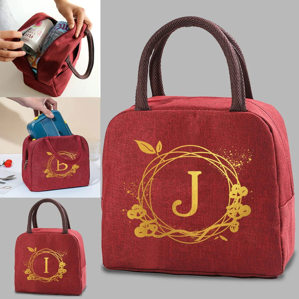 Women Insulated Work Lunch Bag Child Food Thermal Handbags Organizer