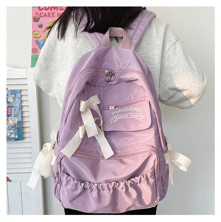 Women Japanese Sweet Backpack Large Capacity School Bag
