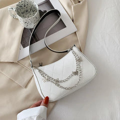 Women Ladies PU Crossbody Shoulder Bag Butterfly Chain Strap Tote Purse Handbag