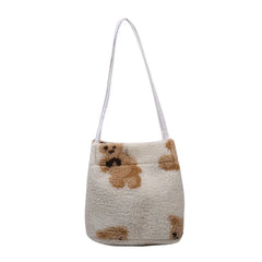 Soft Bear Handbag Large Capacity Shopping Tote