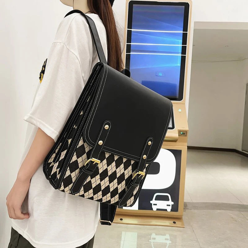 Women Large Capacity Backpack Purses High Leather Female Vintage Bag School Bags