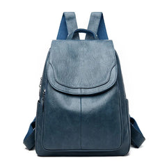 Large Capacity Leather Backpack Purse for Women School Travel Bagpack