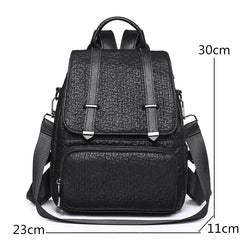 Large Capacity Leather Backpack Purse for Women Vintage Bag