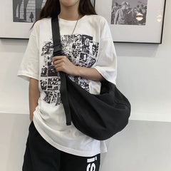 Women Large Capacity Bag Nylon Waterproof Shoulder Bags Unisex Travel Handbag