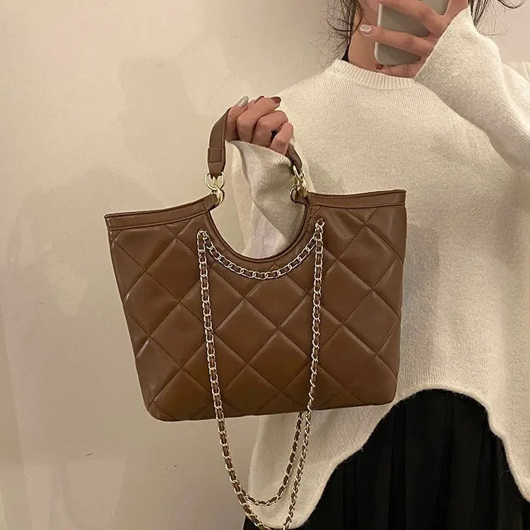 Women Chain Shoulder Bag Soft Pu Leather Handbag Crossbody Messenger Tote Bag