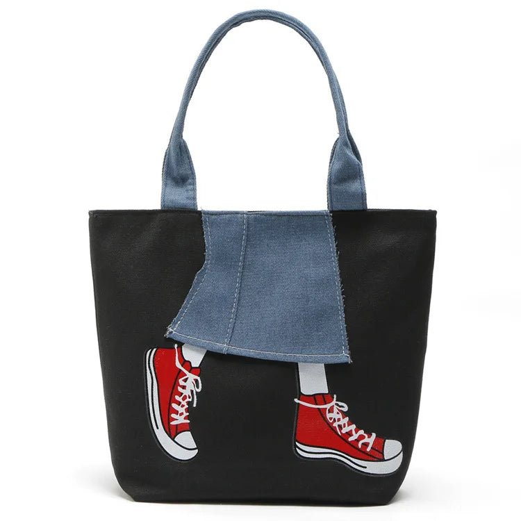 Women Large Capacity Cowboy Handbag High Quality Denim Shoulder Bag