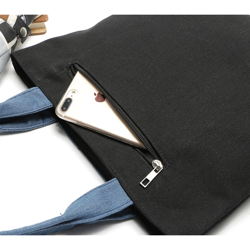 Women Large Capacity Cowboy Handbag High Quality Denim Shoulder Bag