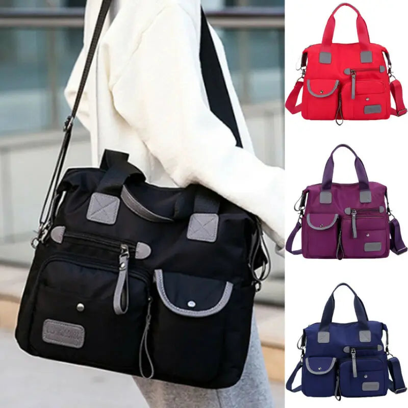 Women Large Capacity Nylon Shoulder Bags Messenger Waterproof Crossbody Bags