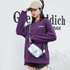 Women Laser Messenger Bag Shoulder Bag PVC Jelly Small Tote Messenger Bag