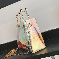 Women Laser Mini Chain Shoulder Bag Cat Handbag Fashionable Shoulder Fl