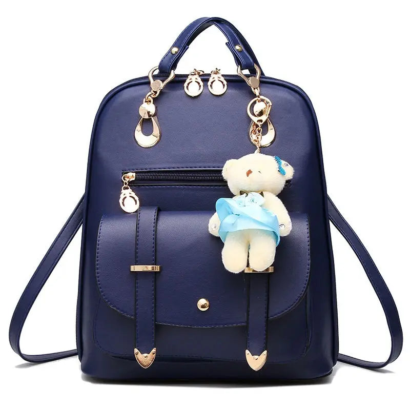 Women Leather Backpack Female Backpack PU leather Women