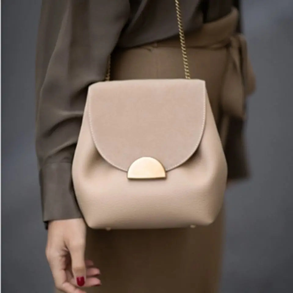 Women Leather Bag Retro Lady Bags Shoulder bag Chain Handbags