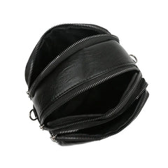 Women Leather Messenger Bag Multi-compartment Casual Shoulder Bag