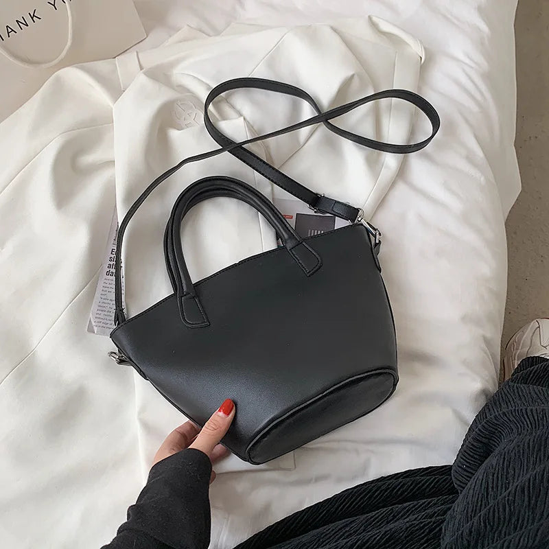 Women Leather Handbags PU Tote Bag Large Shoulder Bags Solid Diagonal Bag