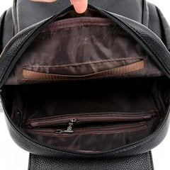 Women Leather Backpack High Capacity School Bag for Teenager Girls