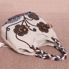 Women Linen Shoulder Bag Casual Tote Purse Travel Handbag