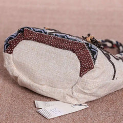 Women Linen Shoulder Bag Casual Tote Purse Travel Handbag