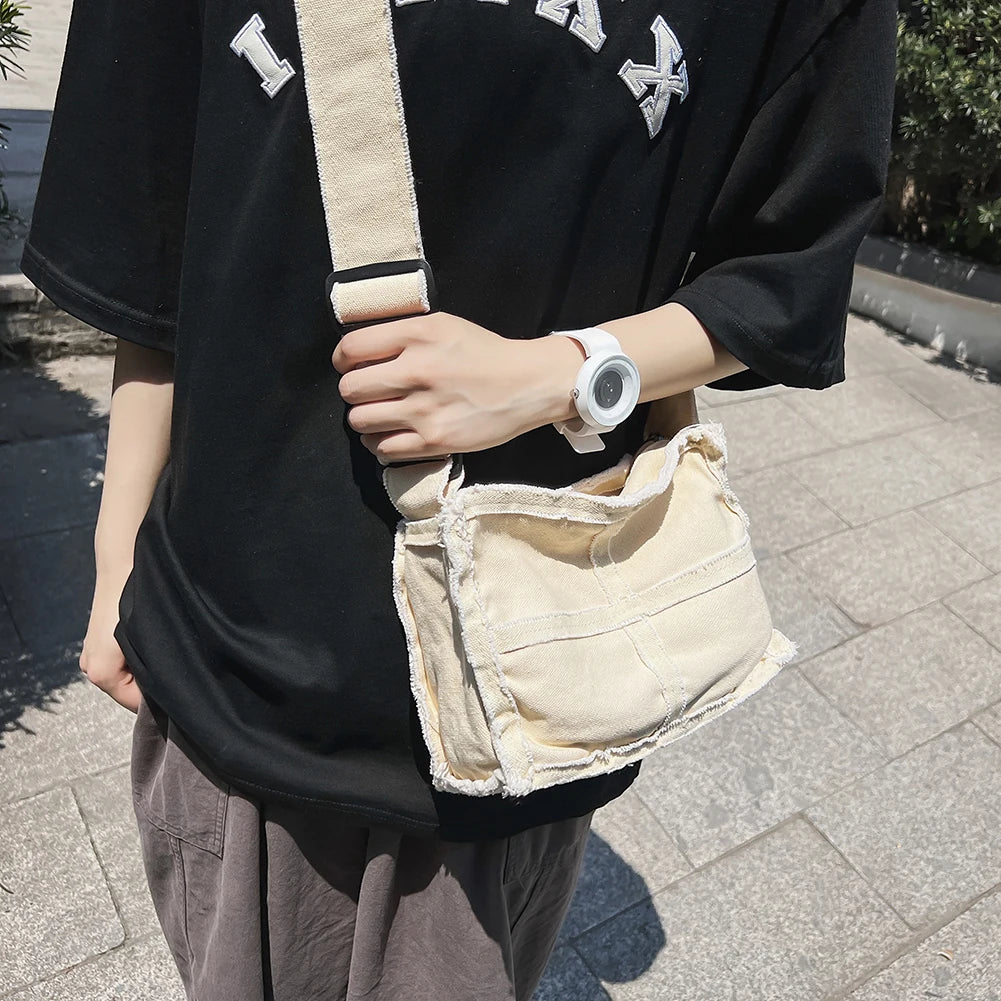 Canvas Shoulder Bag Vintage Crossbody Purse for Girls