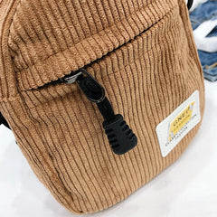 Pink Corduroy Crossbody Bag for Women Small Shoulder Purse