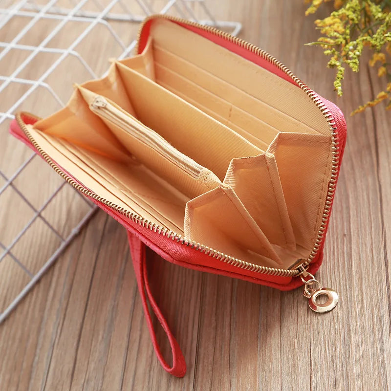 Women Long Clutch Wallet Zipper Purse Large Capacity Hand Wallet