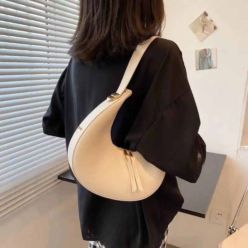 Women Small PU Leather Underarm Bag Shoulder Crossbody Bag Handbag