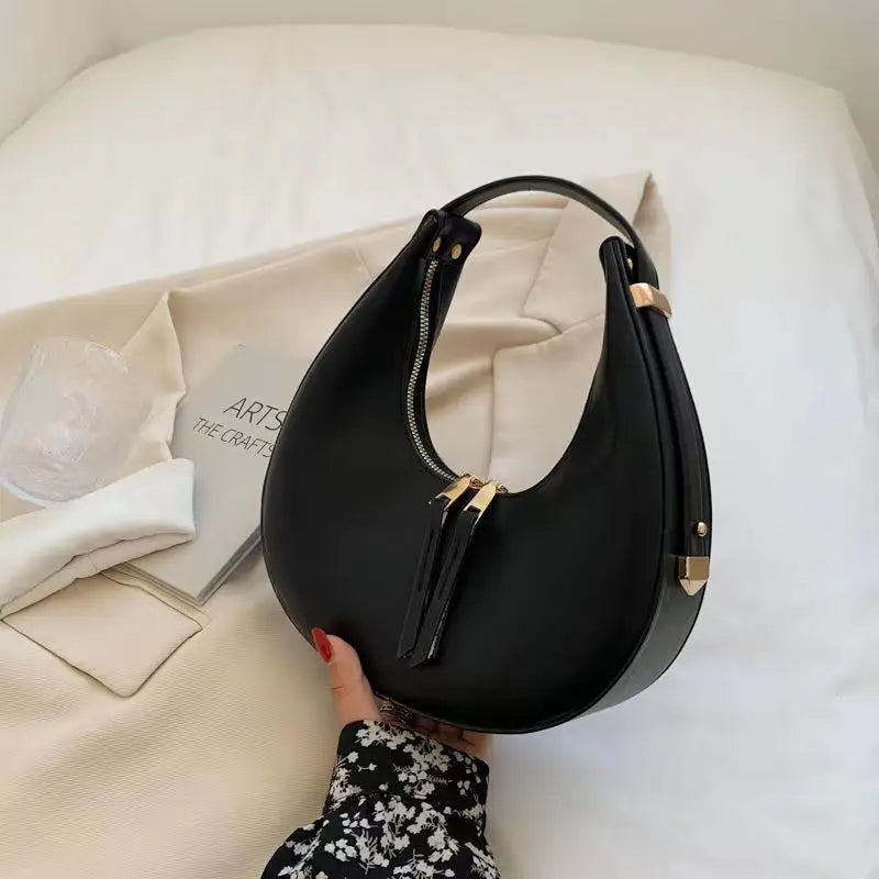 Women Small PU Leather Underarm Bag Shoulder Crossbody Bag Handbag