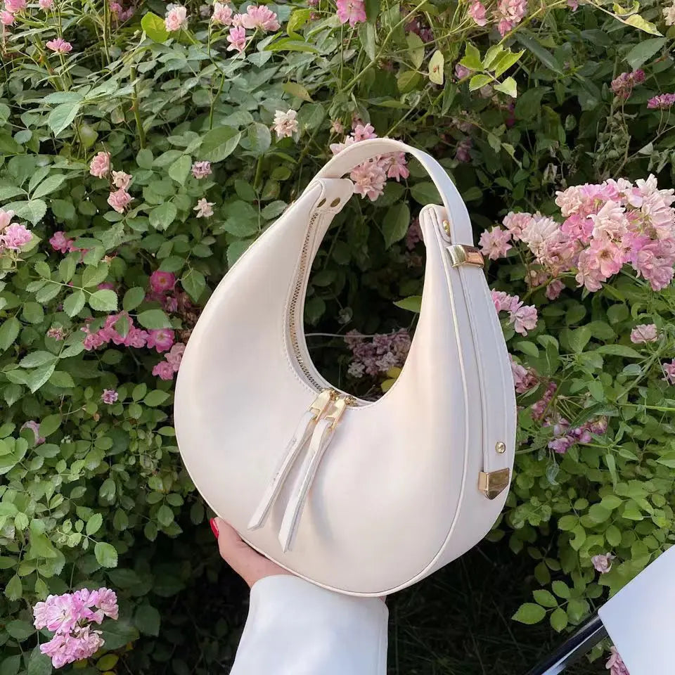Women Small PU Leather Underarm Bag Shoulder Crossbody Bag Handbag
