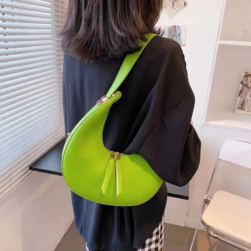 Women Small PU Leather Underarm Bag Shoulder Crossbody Bag Handbag