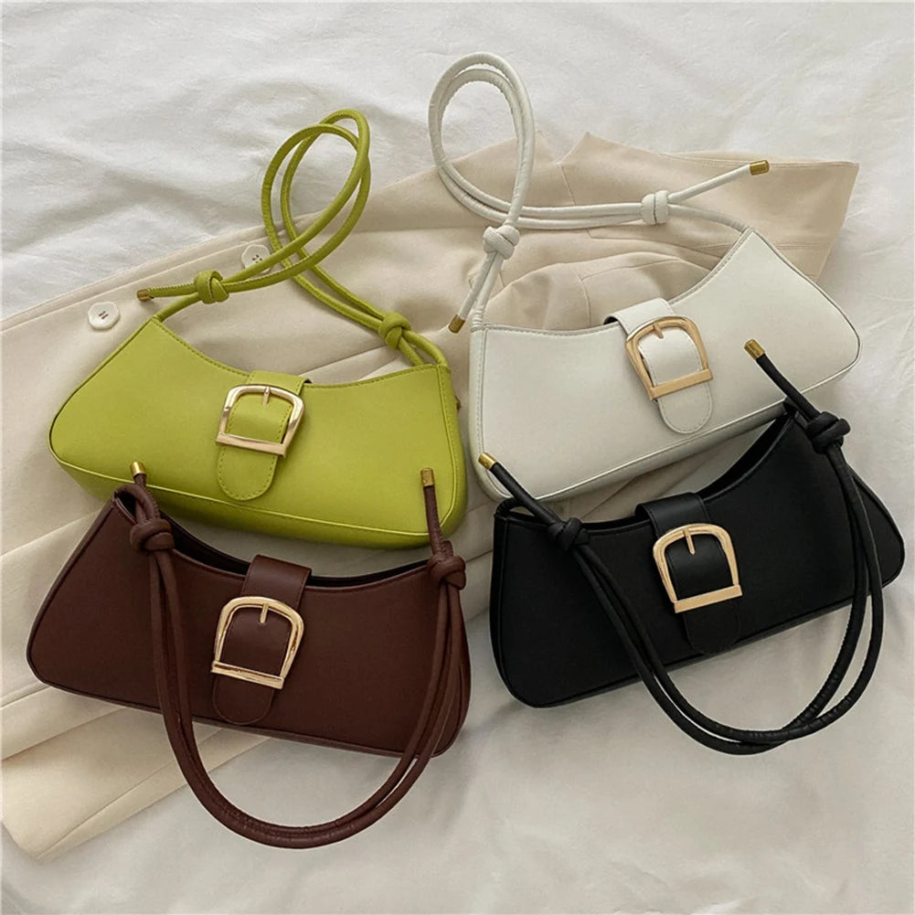 Women PU Leather Handbag Solid Hobos Shoulder Crossbody Bags