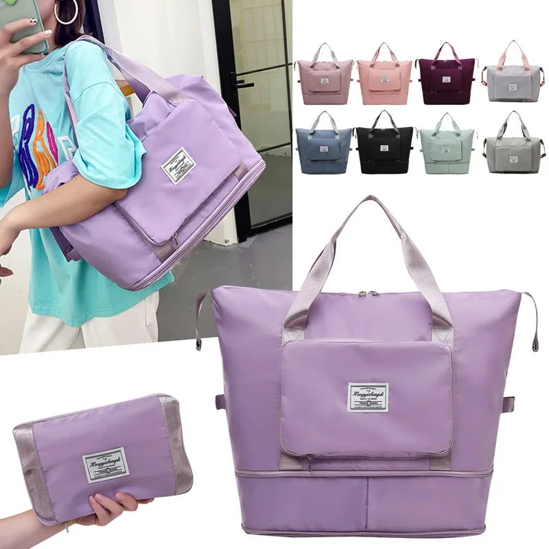 Waterproof Foldable Travel Bag Large Capacity Duffle Shoulder Bag