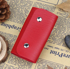 Patent Leather Key Holder Organizer Manager Buckle Key Wallet Case