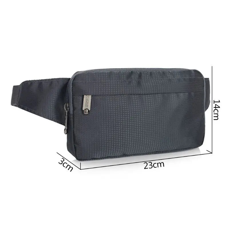 Nylon Belt Bum Waist Phone Pouch Fanny Pack Crossbody Sport Zip Bag