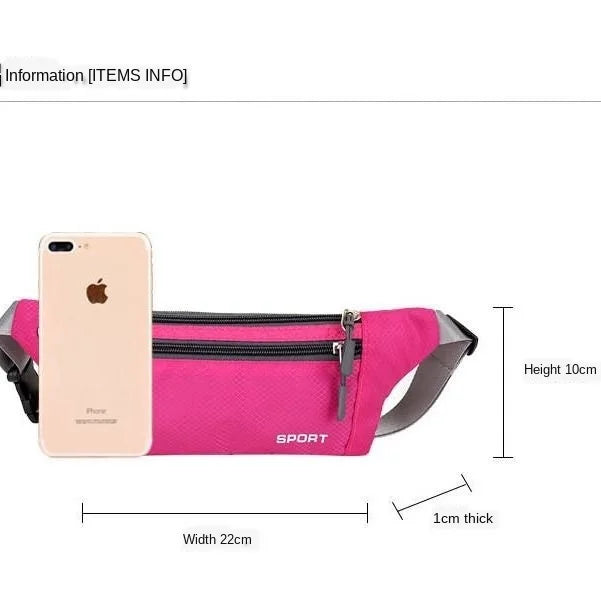 Women Men Waist Bag Fanny Pack Multi-function Pockets Outdoor Sport
