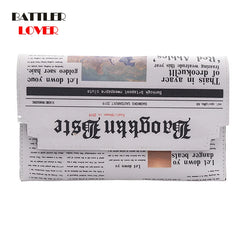 Women Envelope Messenger Bag Clutch with Chain Print PU Single